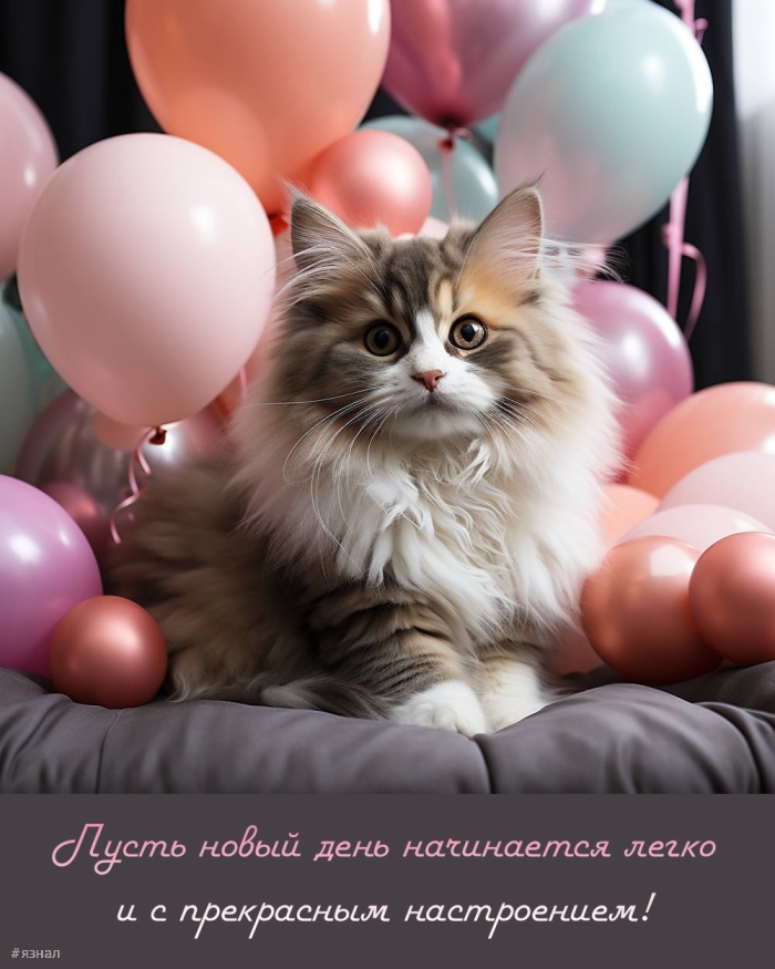 Доброе утро - картинки с котиками