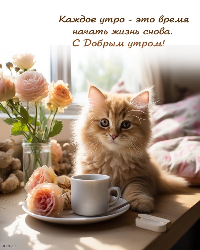 Доброе утро - картинки с котиками