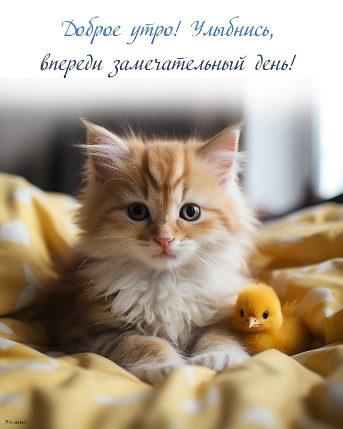 Доброе утро - картинки с котиками